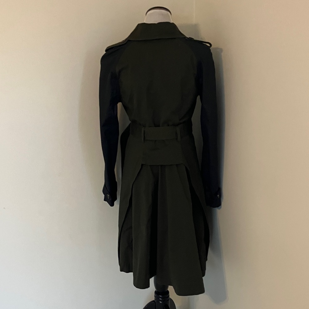 NWT Altuzarra Target 20 Year Anniv Women’s Olive Trench Coat Belted Peplum Sz - Picture 5 of 9